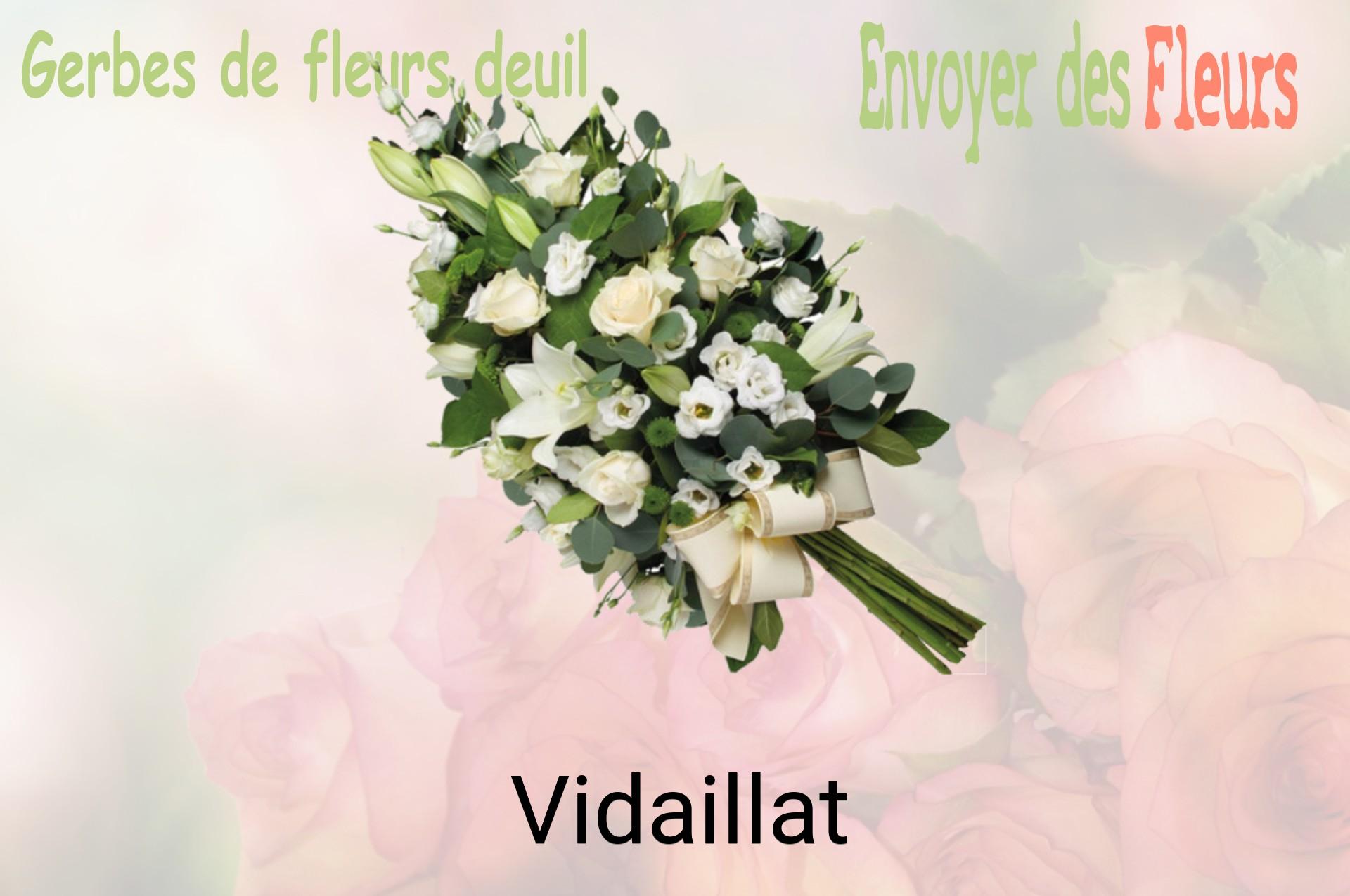 Gerbe de fleurs de deuil livrée à Vidaillat